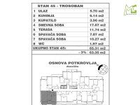 Nekretnina: Nova Detelinara, Novi Sad,  63.35 m2 ID#10957
