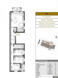 Nekretnina: Veternik-Lep Četvorosoban stan 76 m2 u Izgradnji-povrat PDV-065/385 8880