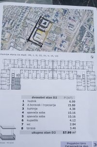 Nekretnina: Prodajemo dvosoban stan na Pobrežju, Ulica 4.jula, zgrada Zetagradnja u blizini autosalona Kramar.