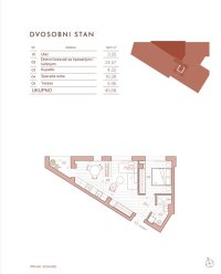 Nekretnina: Centar, Dalmatinska, 2.0 45,68m2 novogradnja