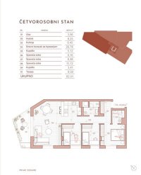 Nekretnina: Centar, Dalmatinska, 4.0, 92,51 m2 novogradnja