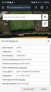Nekretnina: Prodajem zemljiste Staro Selo-Velika Plana