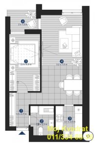 Nekretnina: Voždovac, Autokomanda - Ustanička, 54m2