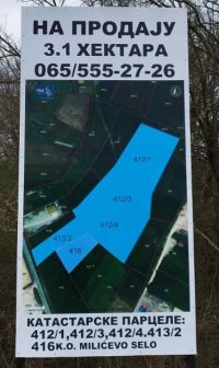 Nekretnina: Prodaje se plac Milićevo selo-Požega