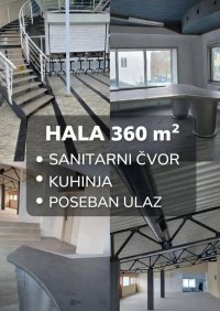 Nekretnina: Komercijalni prostor za izdavanje 360m2 i 160m2
