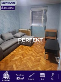Nekretnina: Strelište, dvosoban, namešten 53m2, III, Ta, klima