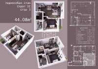 Nekretnina: Nov, jednoiposoban stan P=44m2-Durlan kod pijace ID#2475