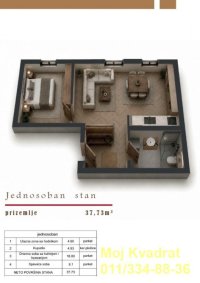 Nekretnina: Zvezdara - Učiteljsko naselje, 38m2