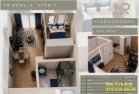 Nekretnina: Zemun, Ćukovac (Muhar) - Dobanovačka, 40m2, NOVOGRADNJA
